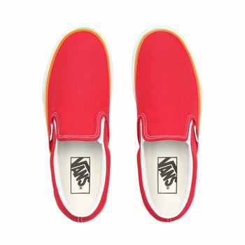 Damske Tenisky Na Platforme Vans Rainbow Foxing Classic Slip-On Viacfarebný Hnede Červené/Biele VA97UBFYC